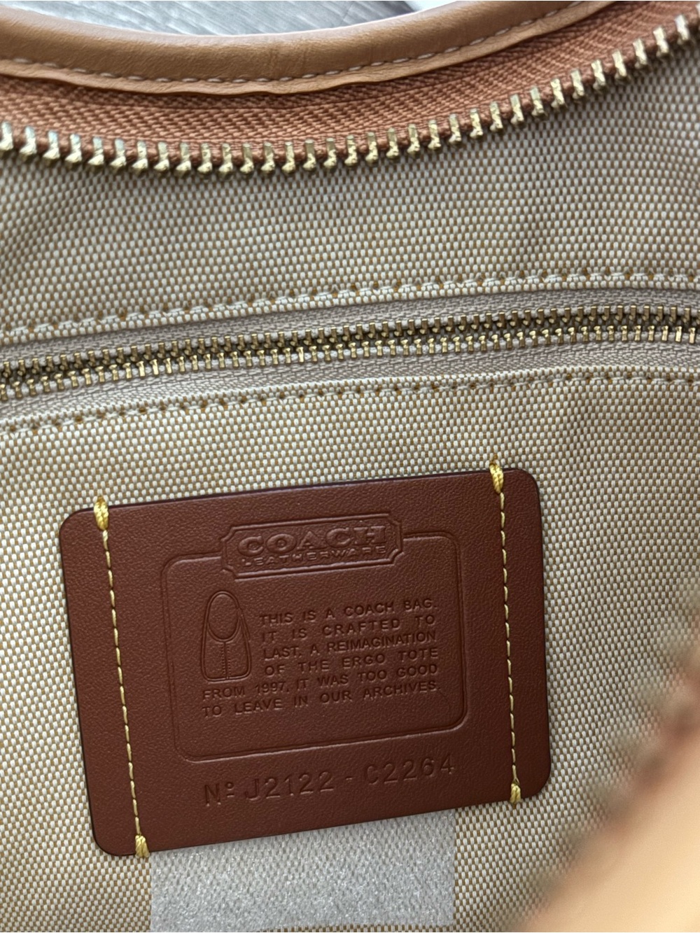 Coach Ergo 33 Hobo bag in Tan - Gem